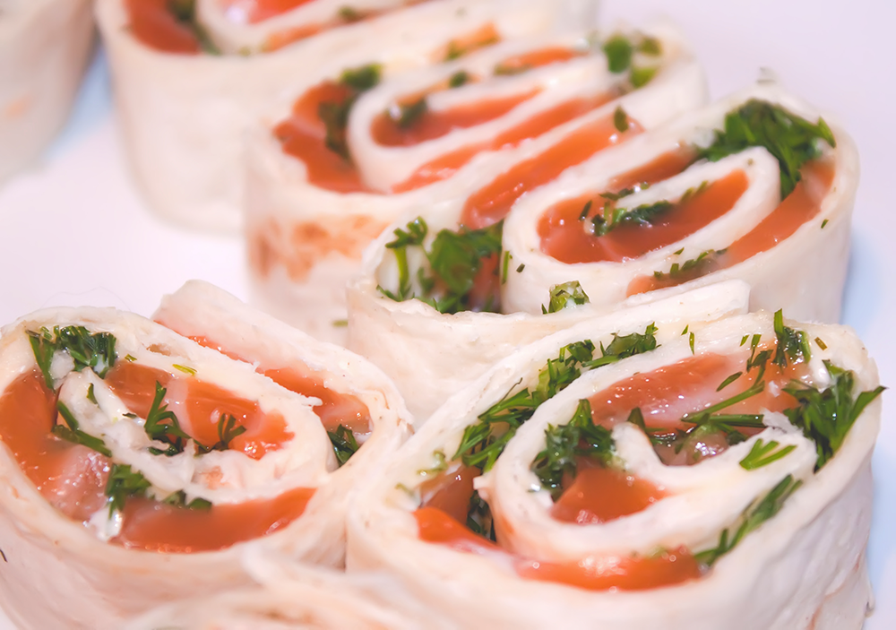 Smoked Salmon and Cream Cheese Pinwheels